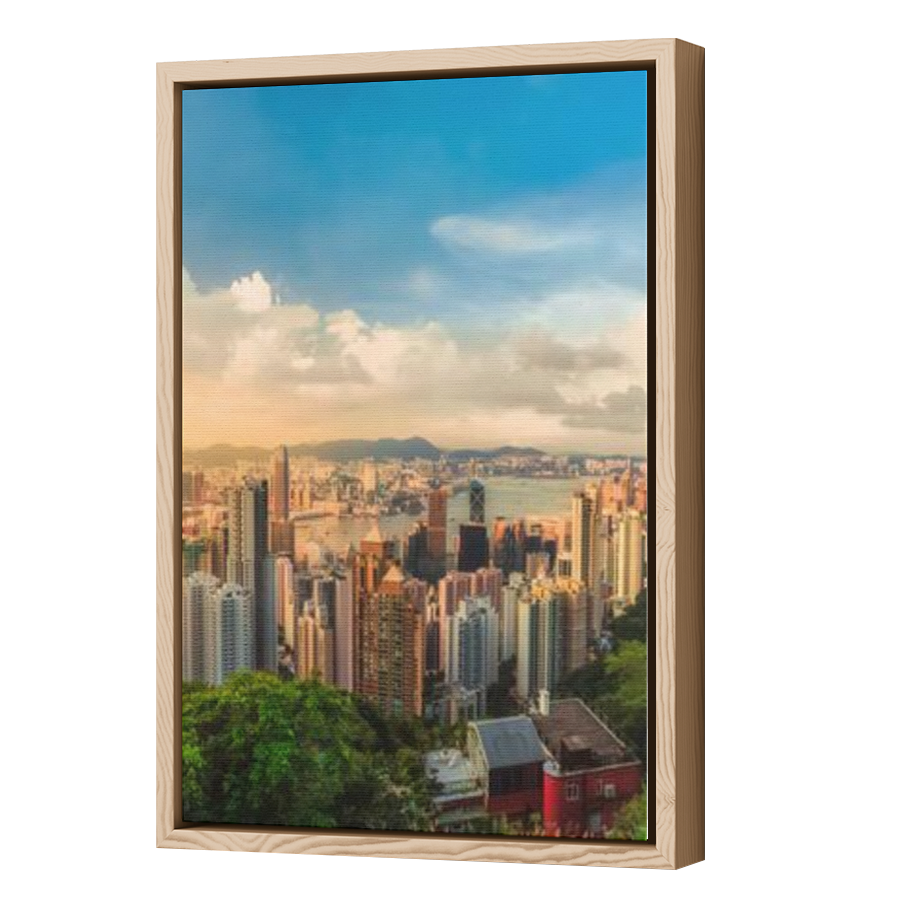 Thumbnail for Canvas - Wood Grain Floating Frame