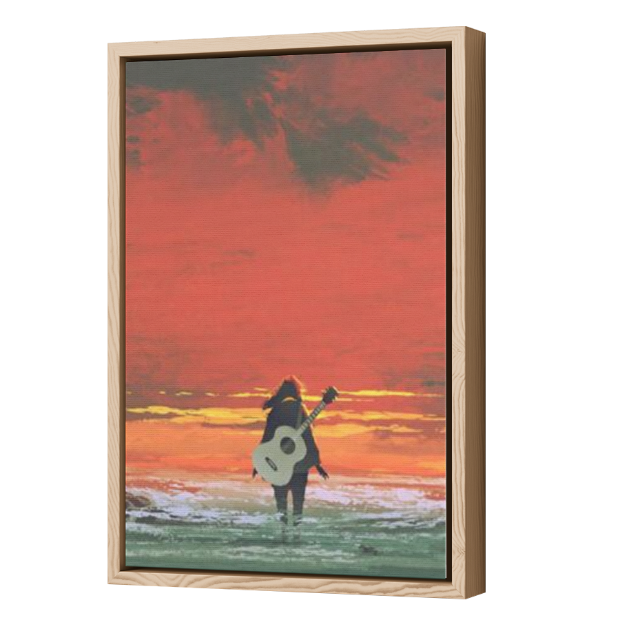 Thumbnail for Canvas - Wood Grain Floating Frame