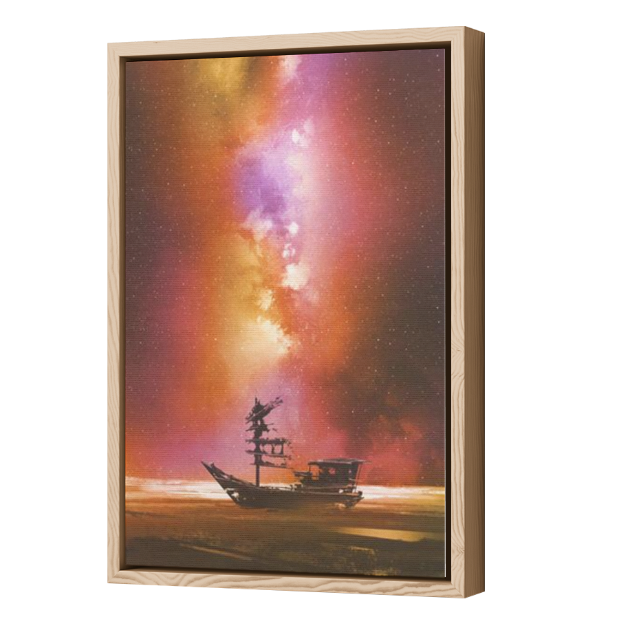 Thumbnail for Canvas - Wood Grain Floating Frame