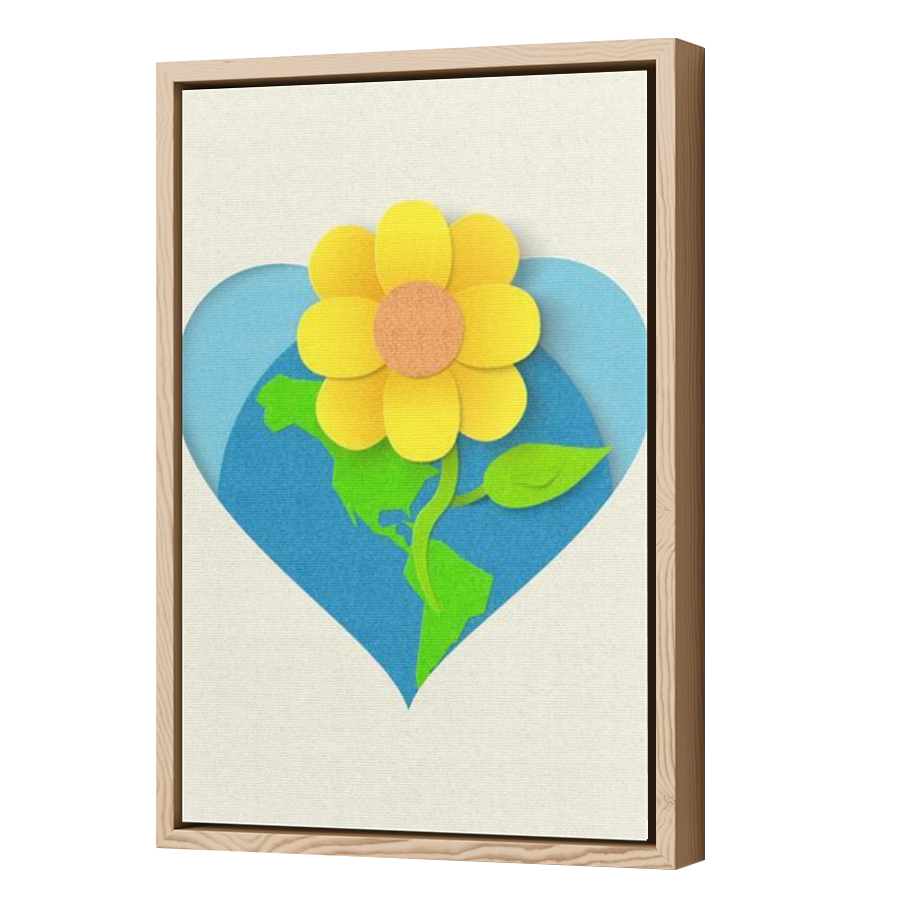 Thumbnail for Canvas - Wood Grain Floating Frame