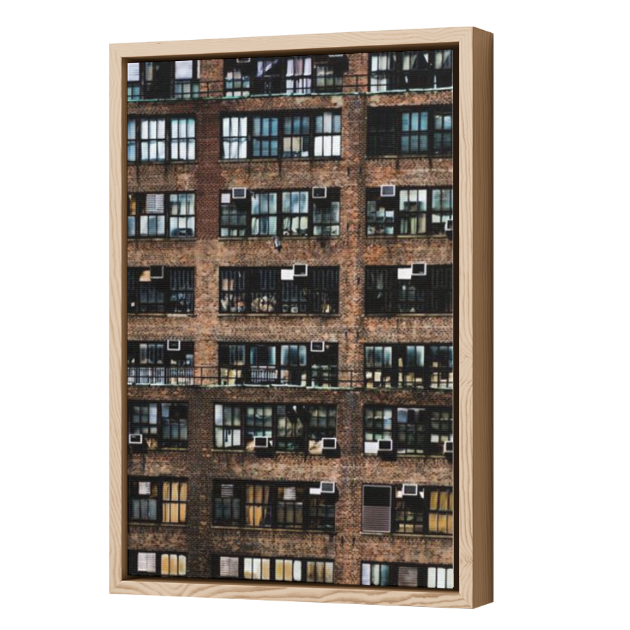 Thumbnail for Canvas - Wood Grain Floating Frame