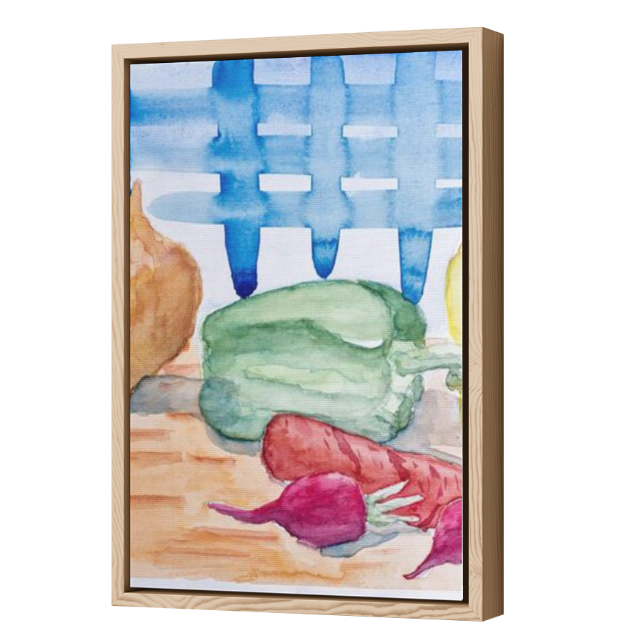 Thumbnail for Canvas - Wood Grain Floating Frame