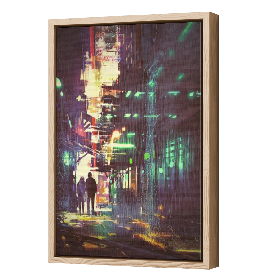 Thumbnail for Canvas - Wood Grain Floating Frame