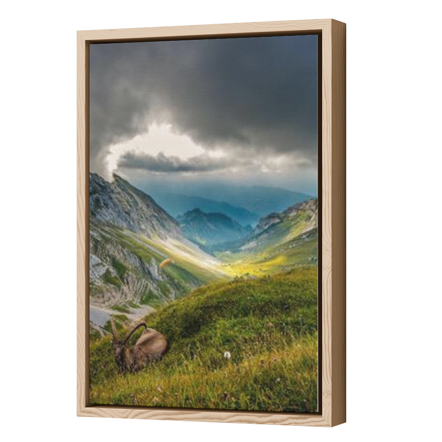 Thumbnail for Canvas - Wood Grain Floating Frame