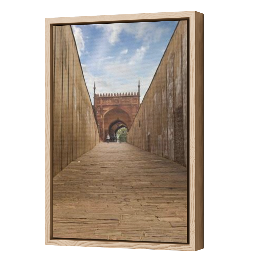 Thumbnail for Canvas - Wood Grain Floating Frame