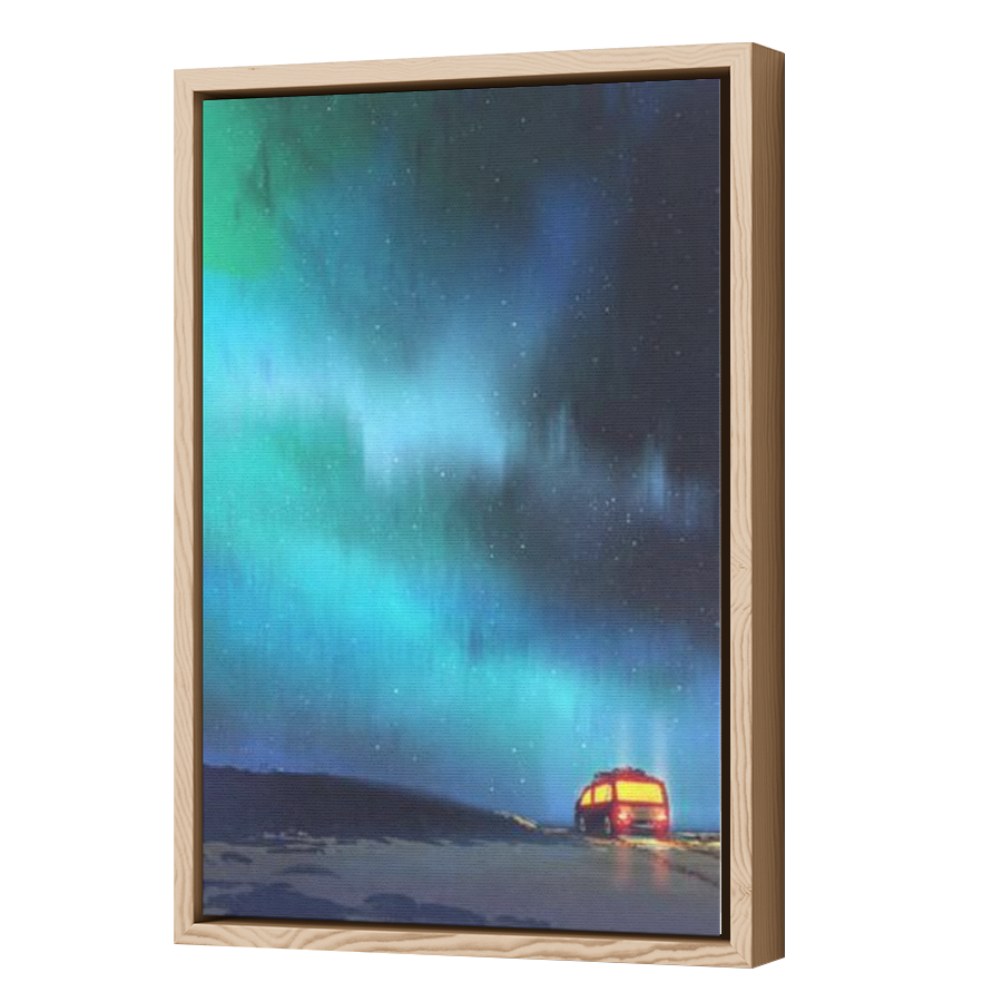 Thumbnail for Canvas - Wood Grain Floating Frame