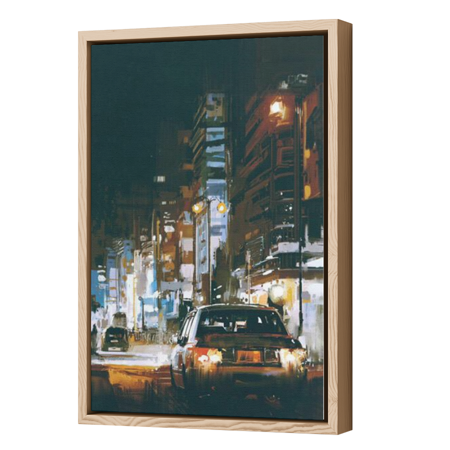 Thumbnail for Canvas - Wood Grain Floating Frame