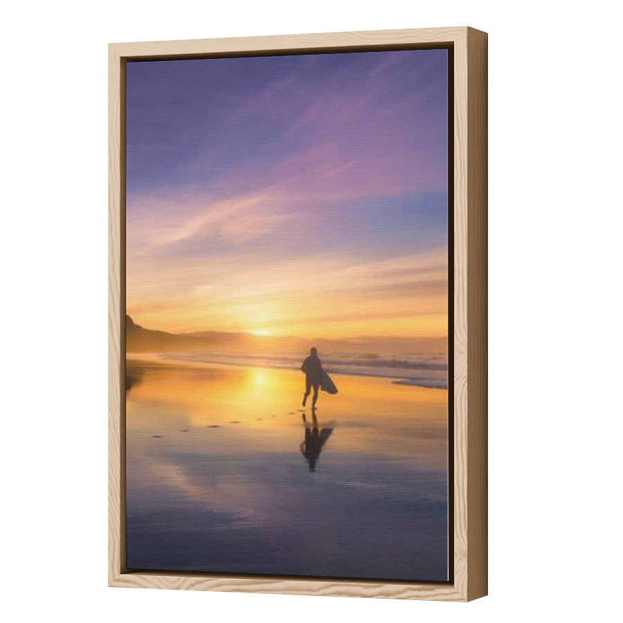 Thumbnail for Canvas - Wood Grain Floating Frame