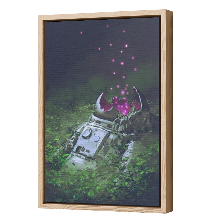 Thumbnail for Canvas - Wood Grain Floating Frame