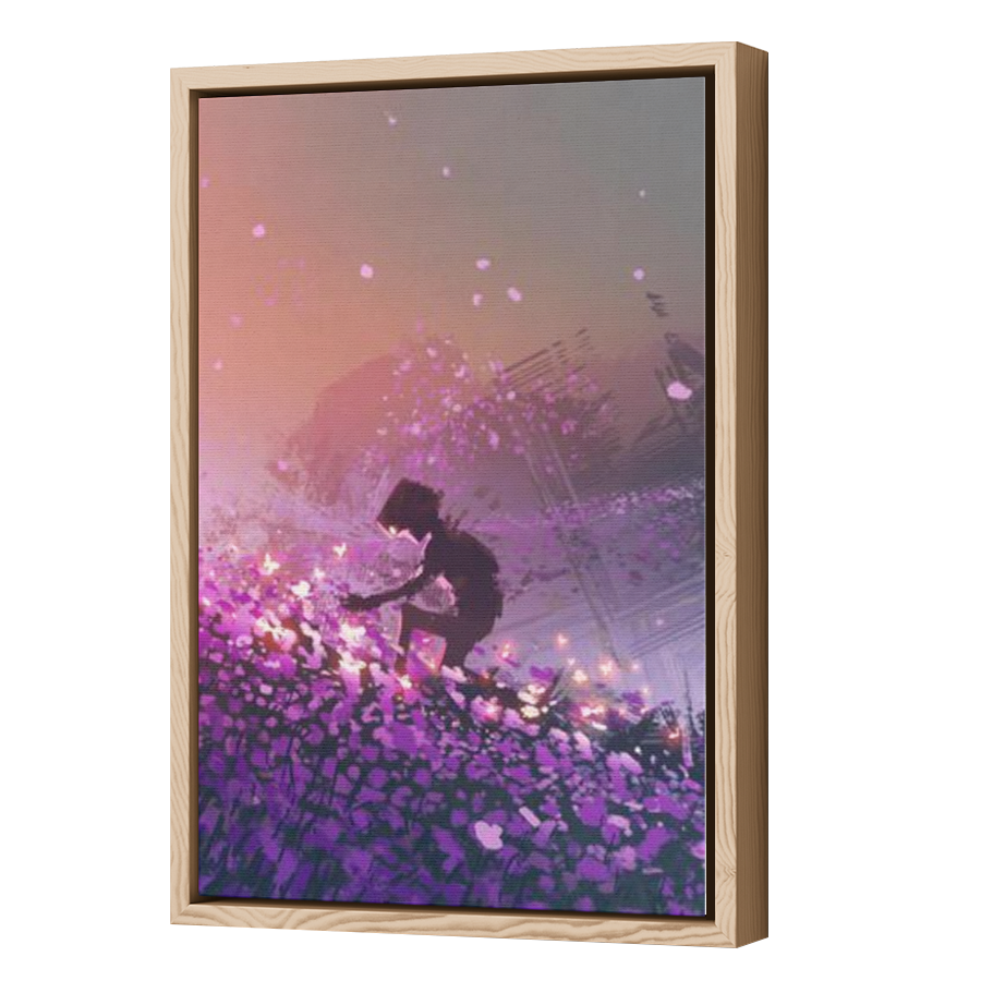 Thumbnail for Canvas - Wood Grain Floating Frame