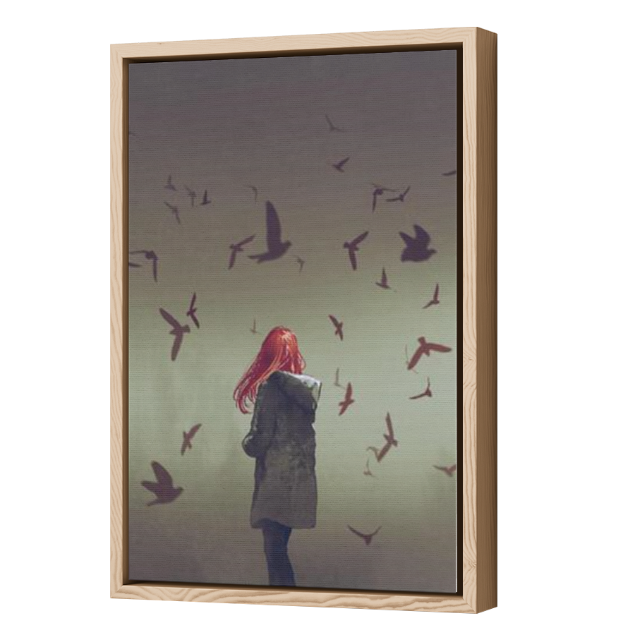 Thumbnail for Canvas - Wood Grain Floating Frame
