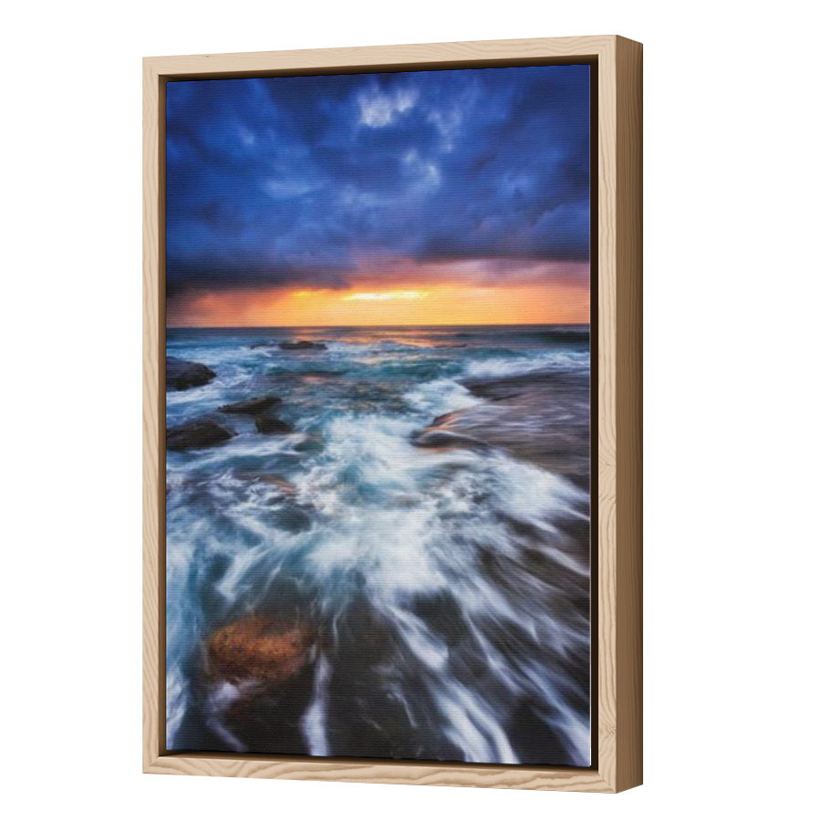 Thumbnail for Canvas - Wood Grain Floating Frame