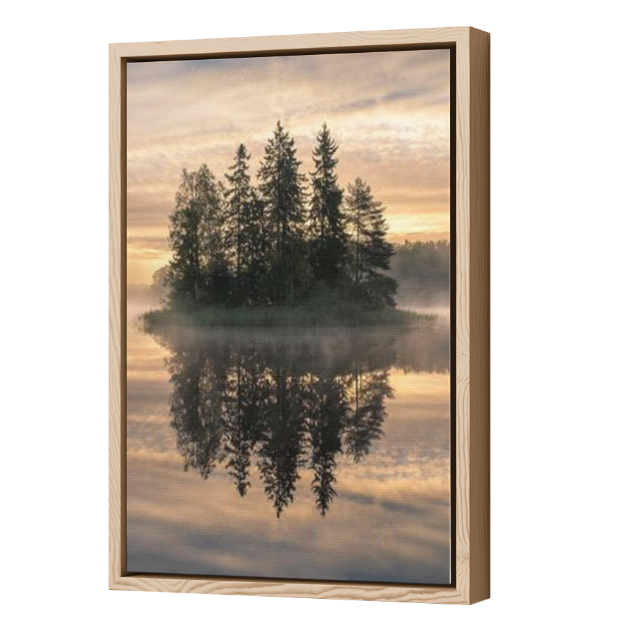 Thumbnail for Canvas - Wood Grain Floating Frame