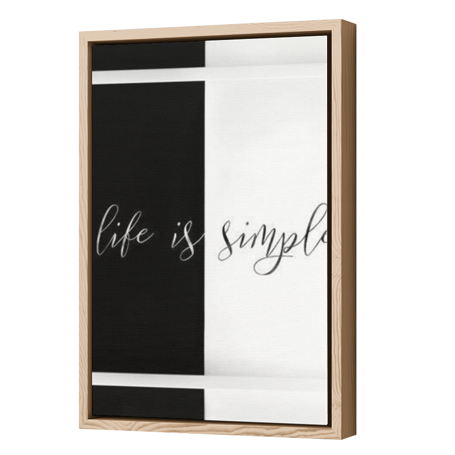 Thumbnail for Canvas - Wood Grain Floating Frame