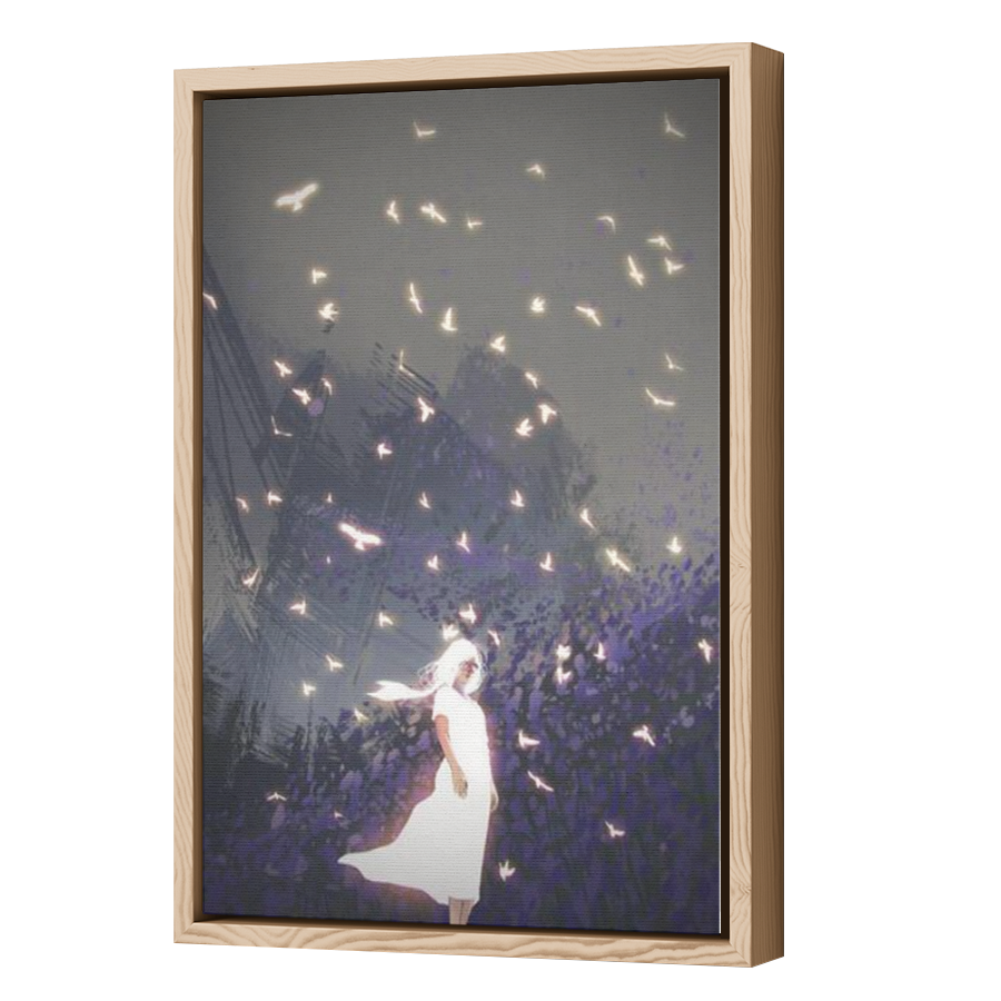 Thumbnail for Canvas - Wood Grain Floating Frame