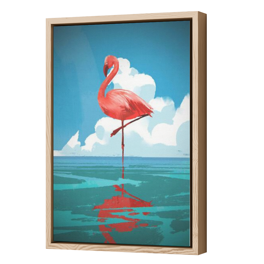 Thumbnail for Canvas - Wood Grain Floating Frame