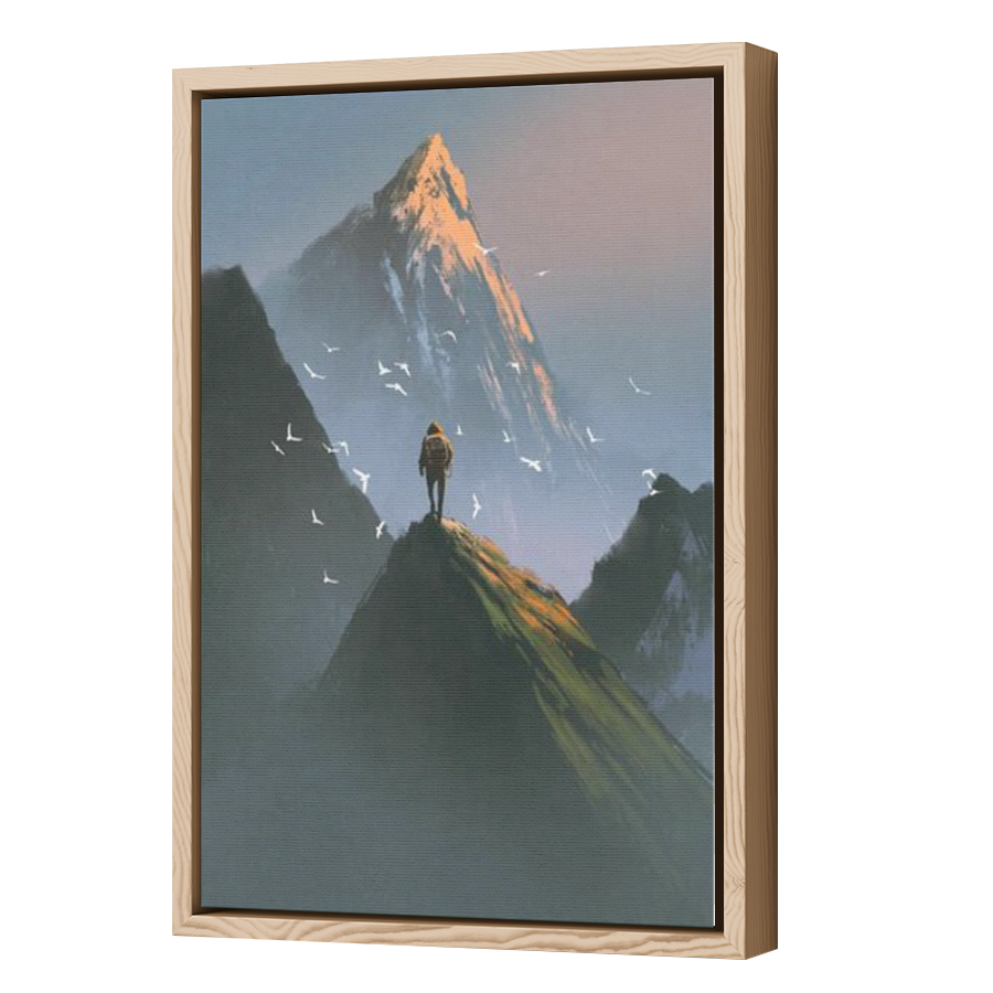 Thumbnail for Canvas - Wood Grain Floating Frame