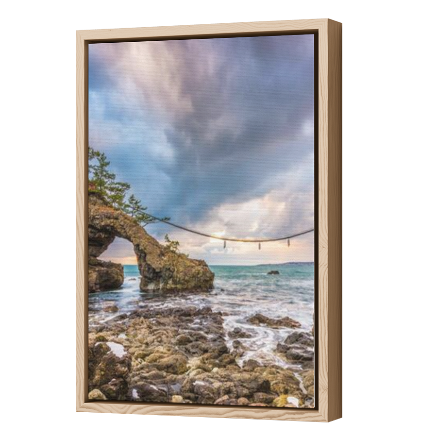 Thumbnail for Canvas - Wood Grain Floating Frame