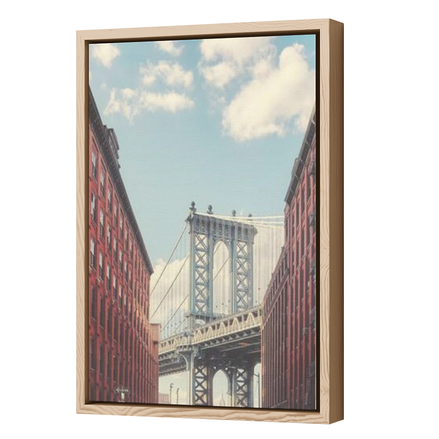 Thumbnail for Canvas - Wood Grain Floating Frame