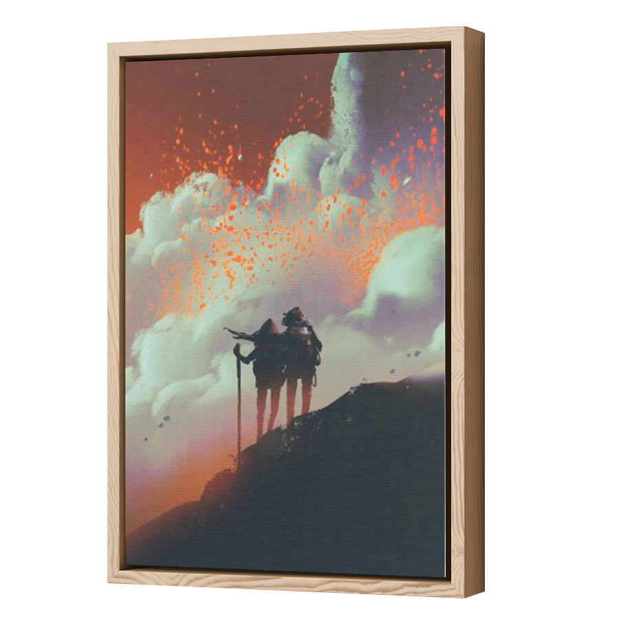 Thumbnail for Canvas - Wood Grain Floating Frame