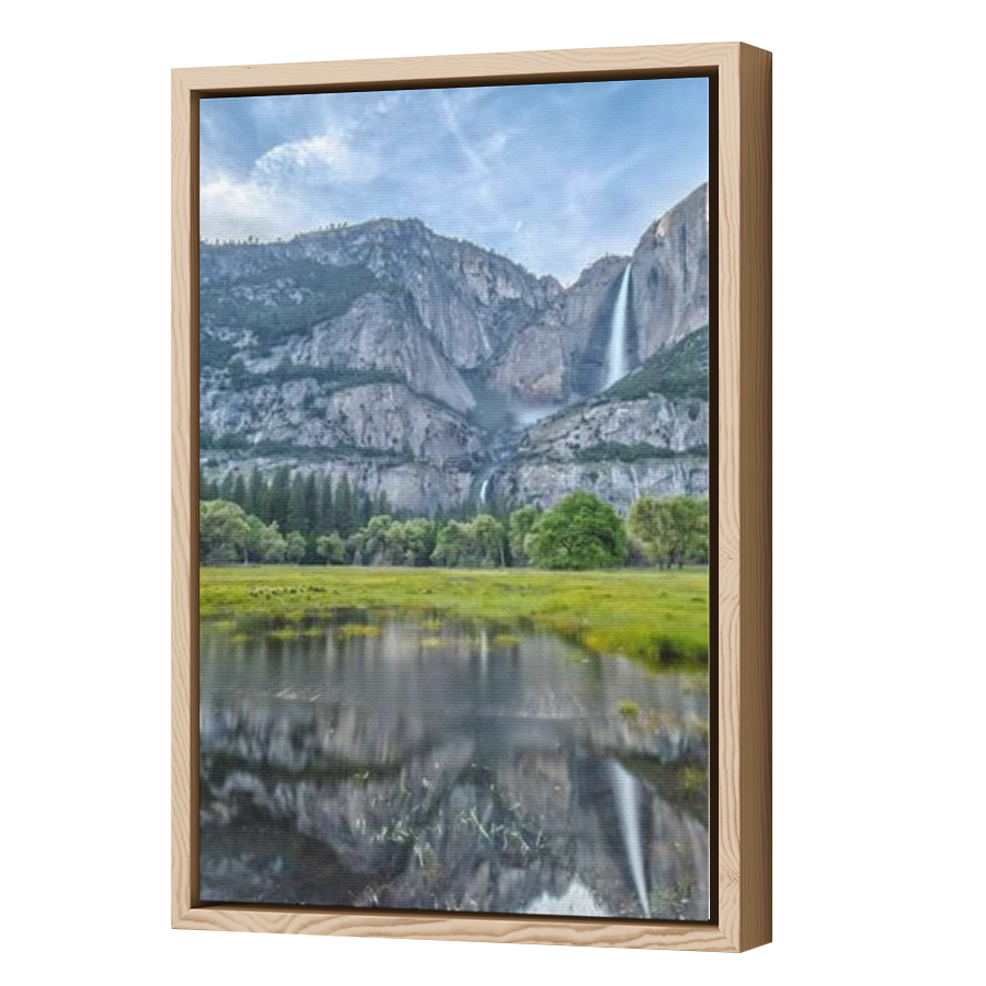 Thumbnail for Canvas - Wood Grain Floating Frame