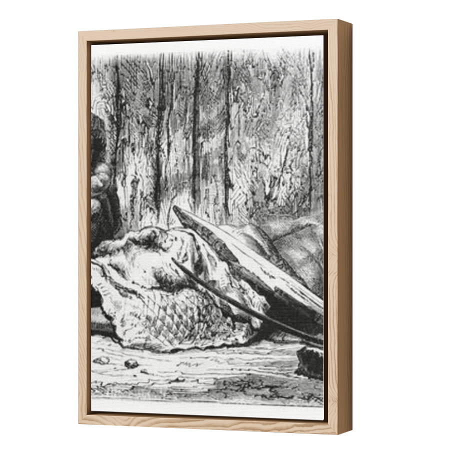 Thumbnail for Canvas - Wood Grain Floating Frame