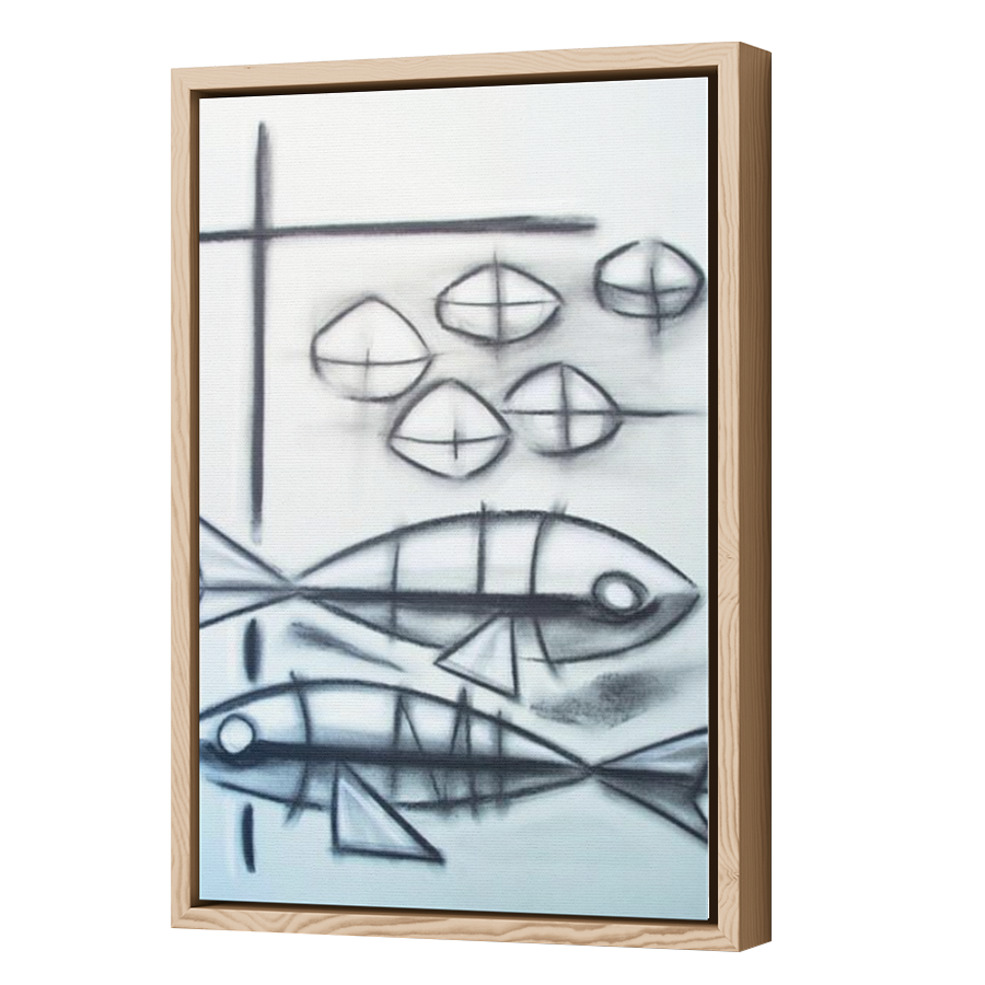 Thumbnail for Canvas - Wood Grain Floating Frame