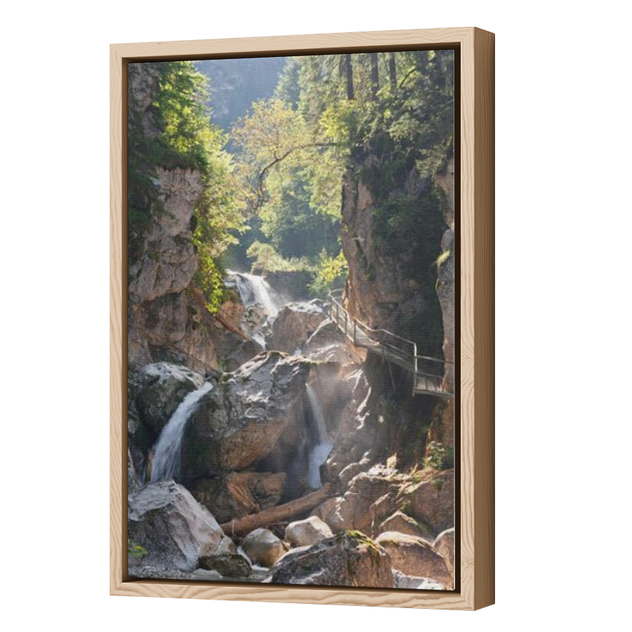 Thumbnail for Canvas - Wood Grain Floating Frame