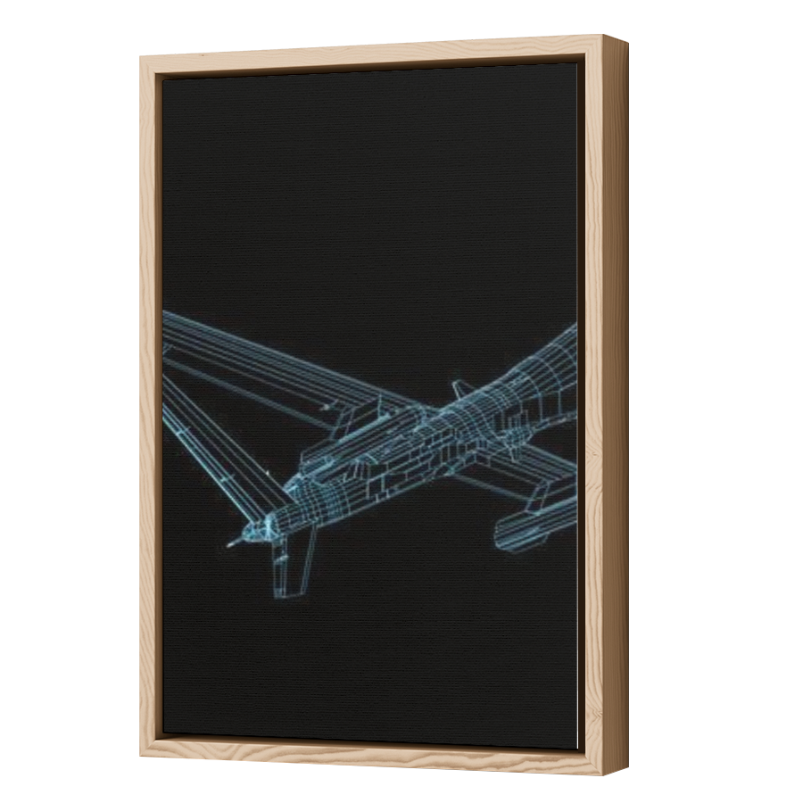 Thumbnail for Canvas - Wood Grain Floating Frame