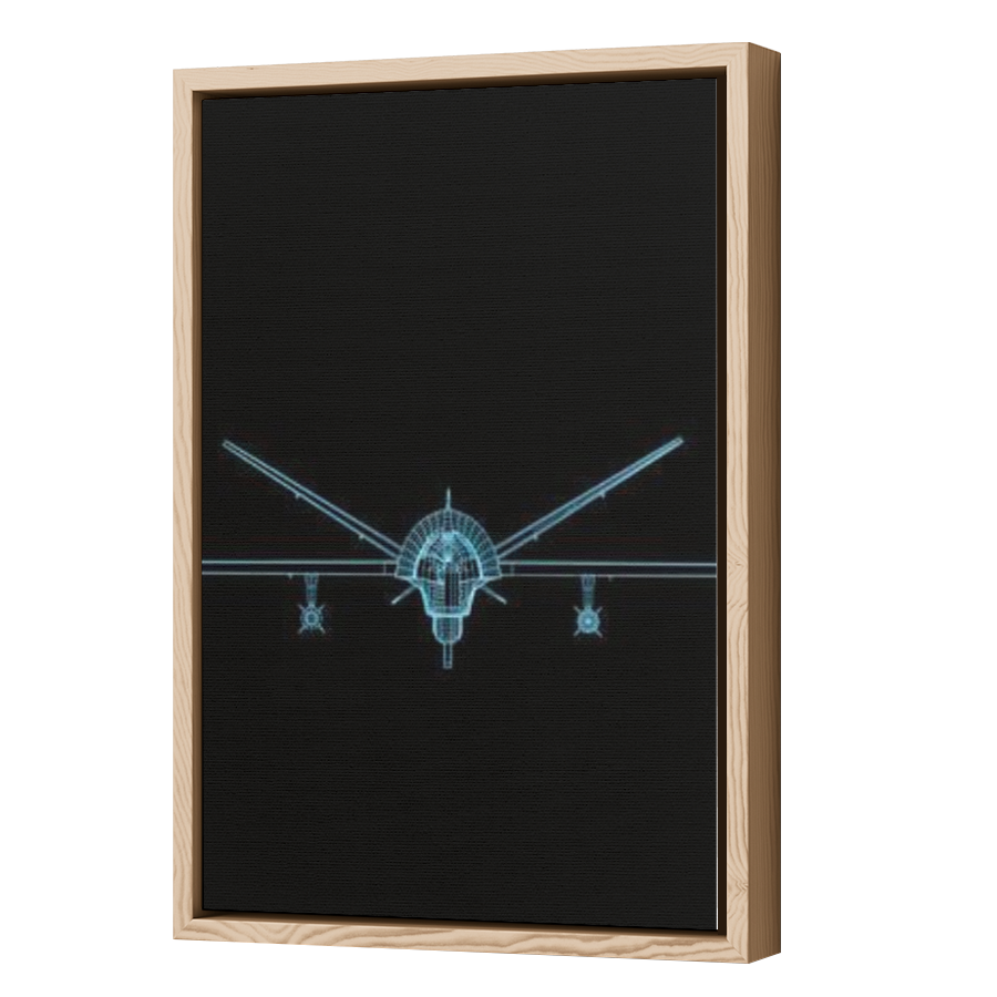 Thumbnail for Canvas - Wood Grain Floating Frame