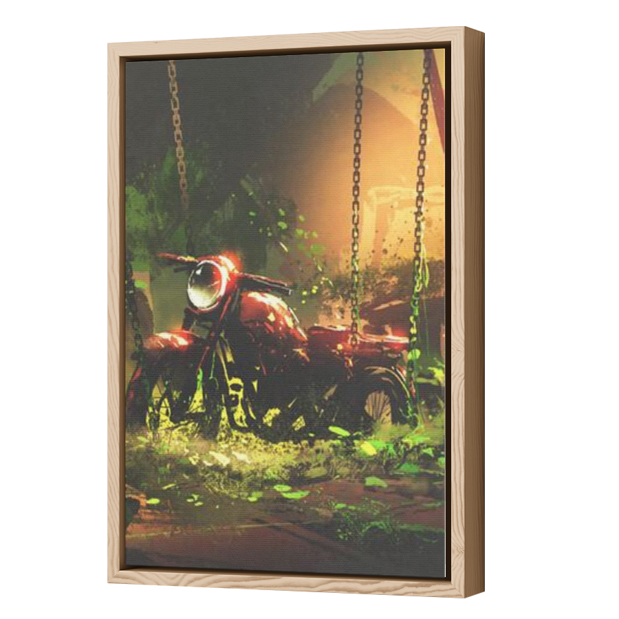 Thumbnail for Canvas - Wood Grain Floating Frame