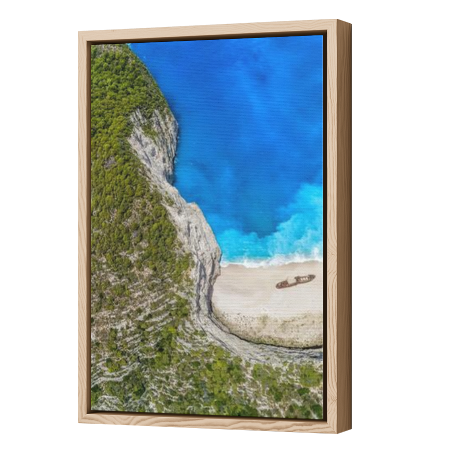Thumbnail for Canvas - Wood Grain Floating Frame