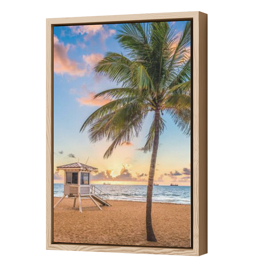 Thumbnail for Canvas - Wood Grain Floating Frame