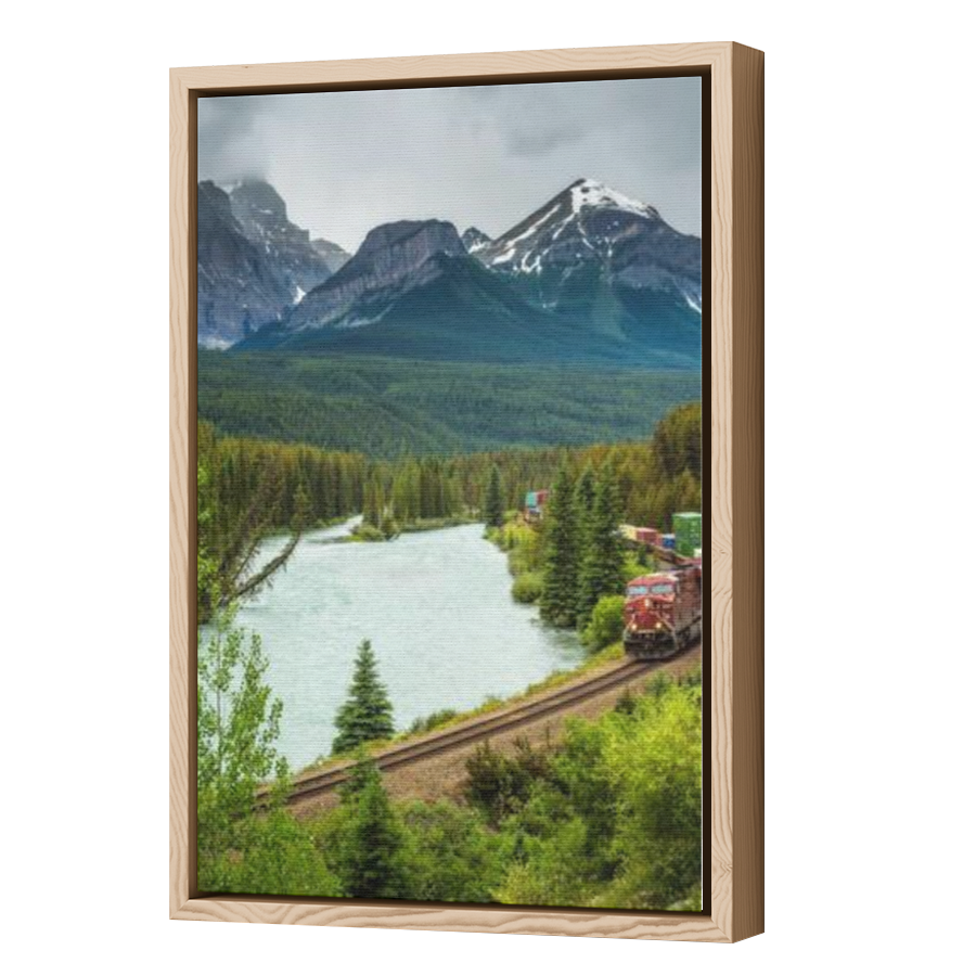 Thumbnail for Canvas - Wood Grain Floating Frame