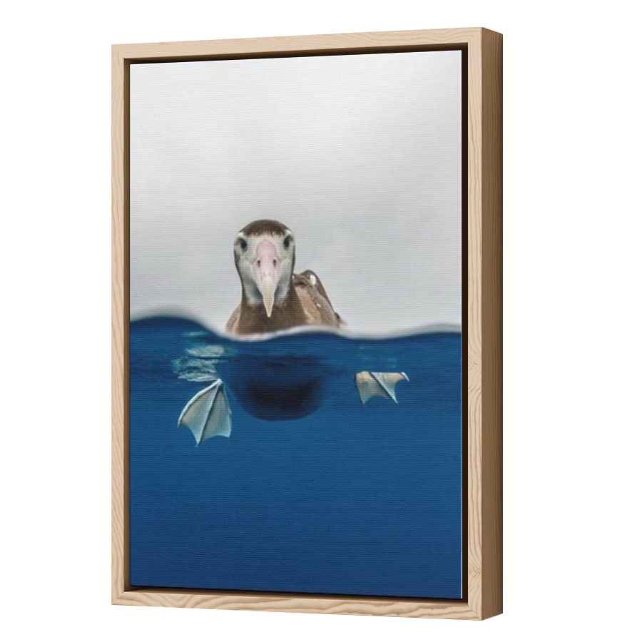 Thumbnail for Canvas - Wood Grain Floating Frame
