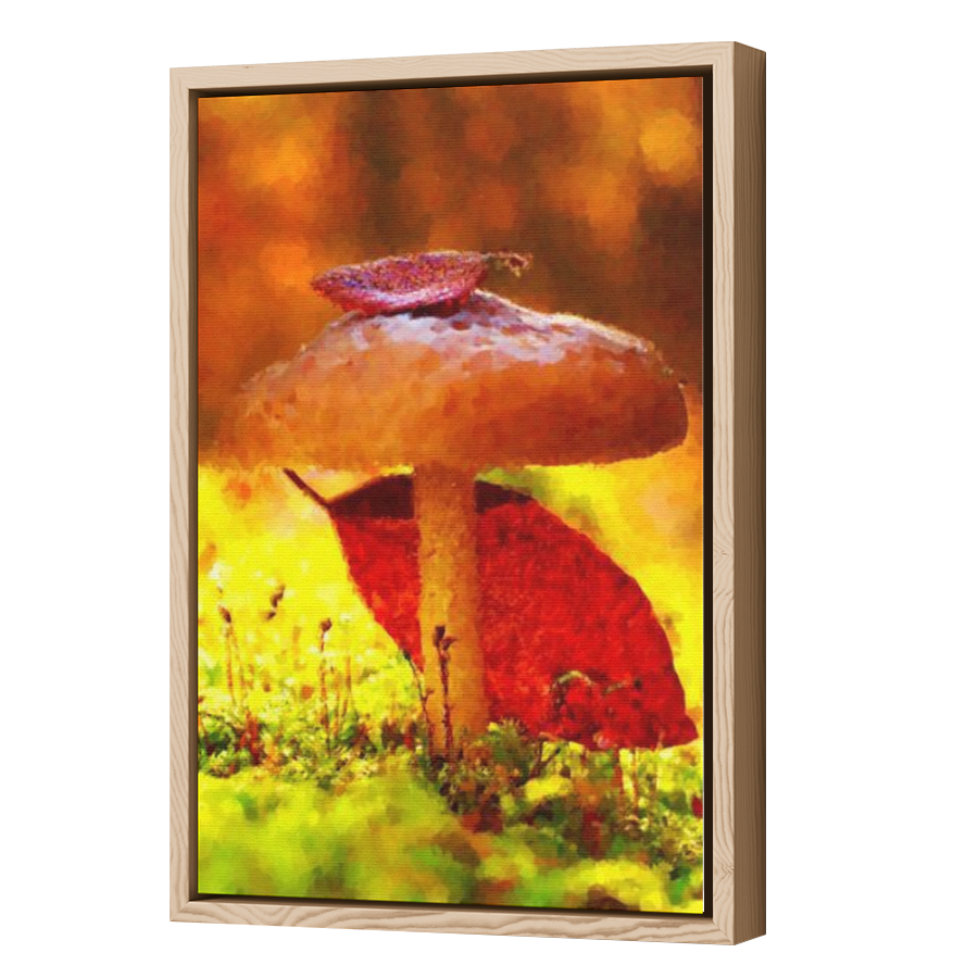 Thumbnail for Canvas - Wood Grain Floating Frame