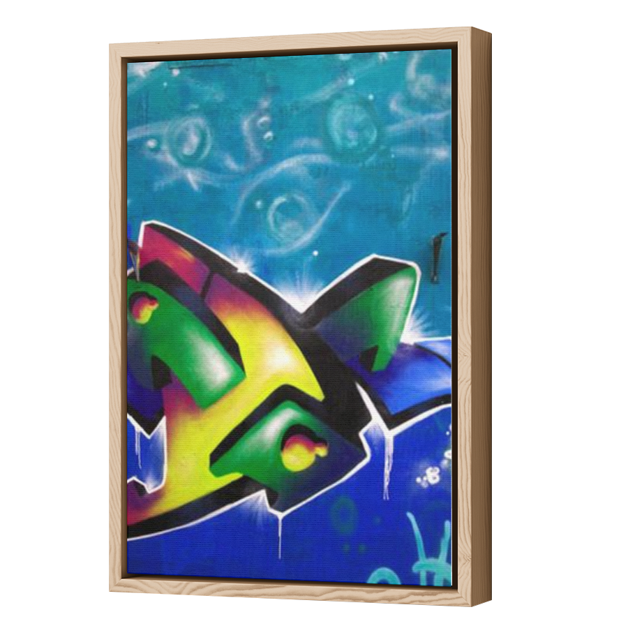 Thumbnail for Canvas - Wood Grain Floating Frame