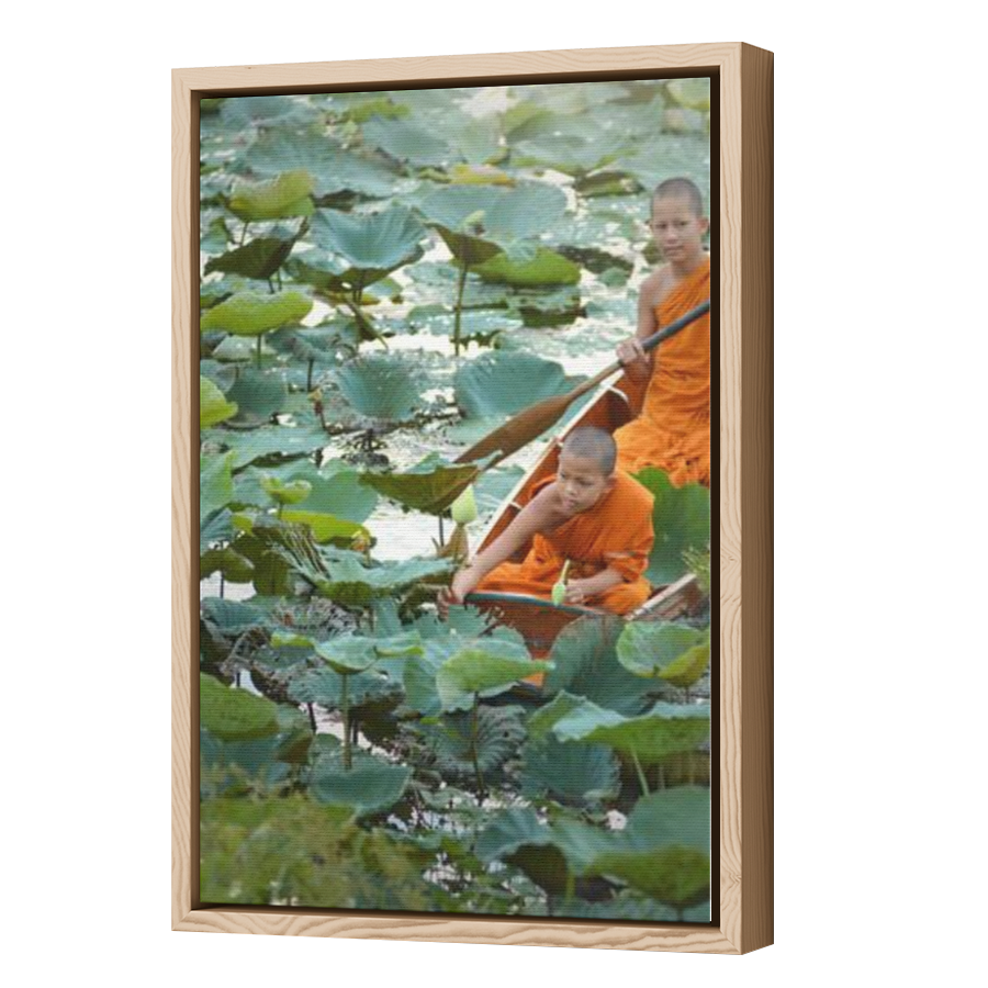 Thumbnail for Canvas - Wood Grain Floating Frame