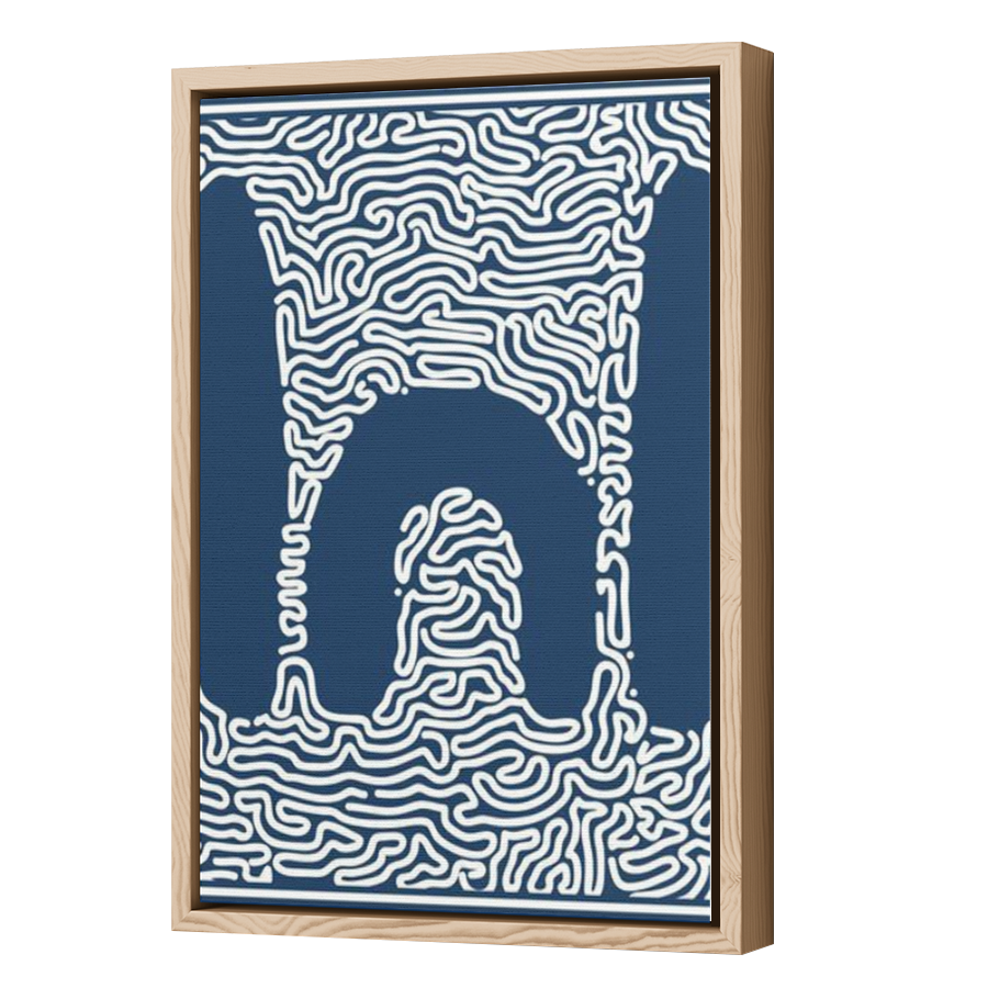 Thumbnail for Canvas - Wood Grain Floating Frame