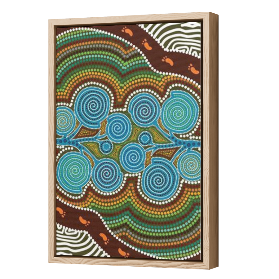 Thumbnail for Canvas - Wood Grain Floating Frame