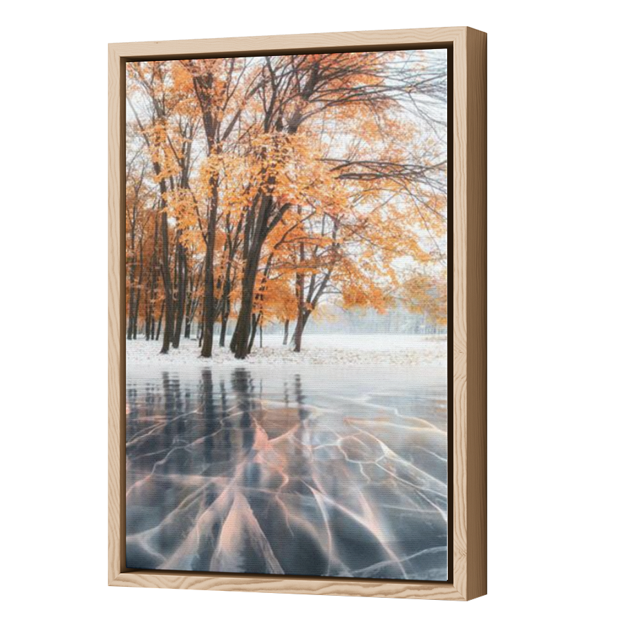 Thumbnail for Canvas - Wood Grain Floating Frame
