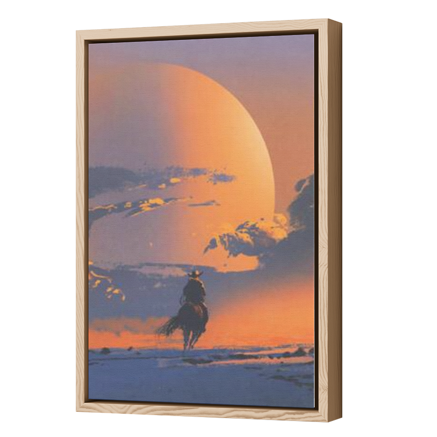 Thumbnail for Canvas - Wood Grain Floating Frame