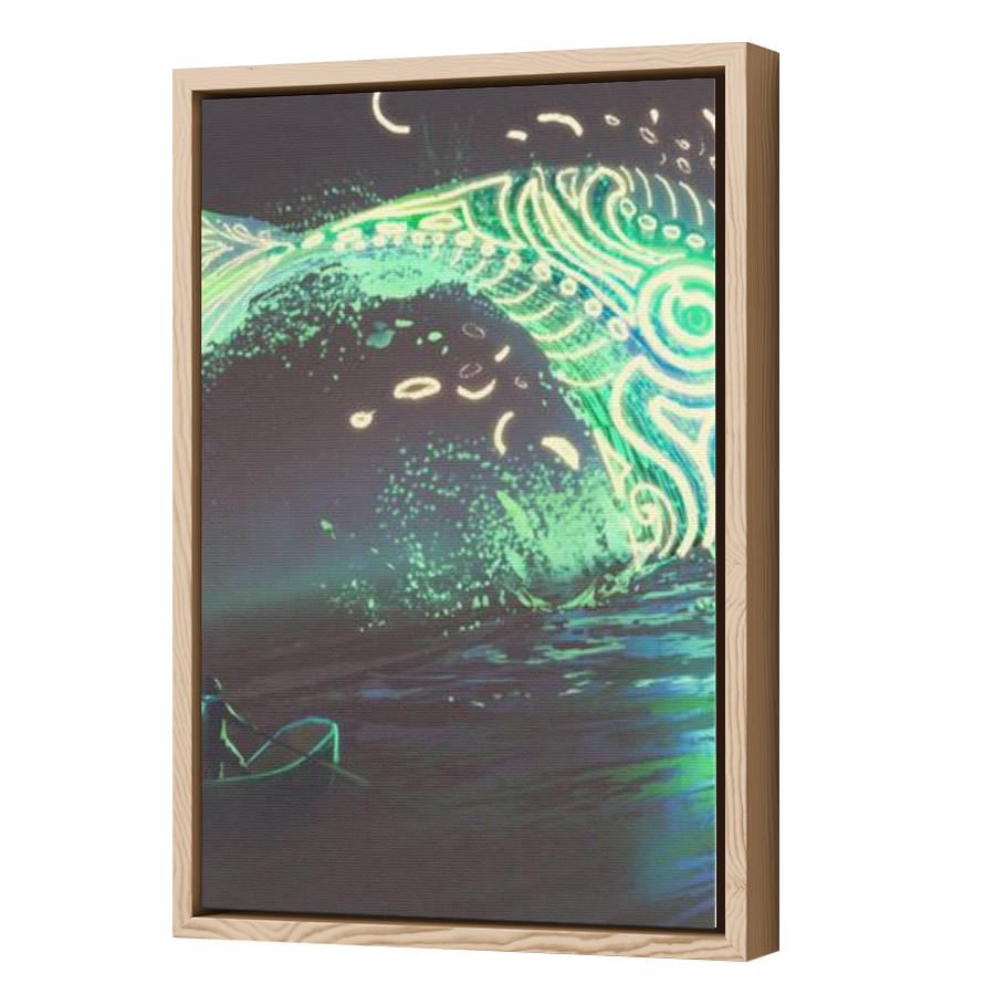 Thumbnail for Canvas - Wood Grain Floating Frame
