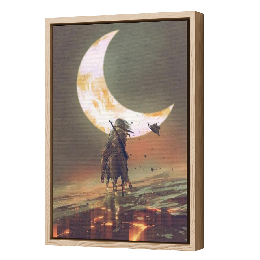 Thumbnail for Canvas - Wood Grain Floating Frame