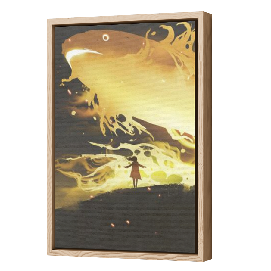 Thumbnail for Canvas - Wood Grain Floating Frame