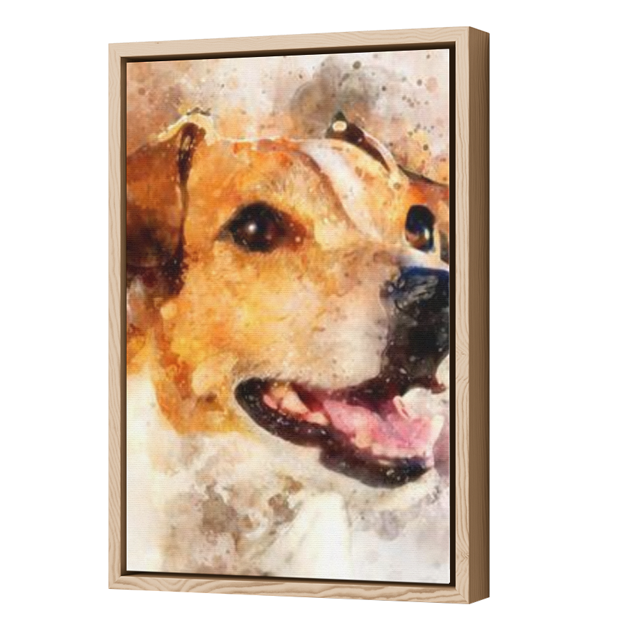 Thumbnail for Canvas - Wood Grain Floating Frame