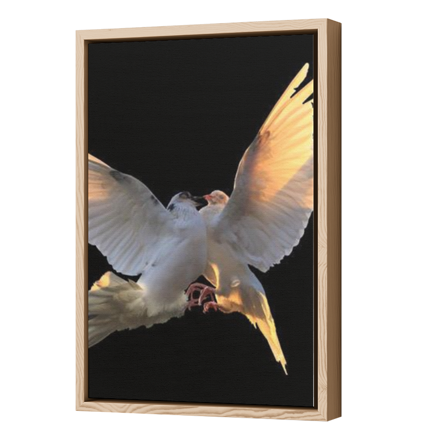 Thumbnail for Canvas - Wood Grain Floating Frame