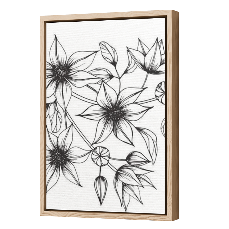 Thumbnail for Canvas - Wood Grain Floating Frame