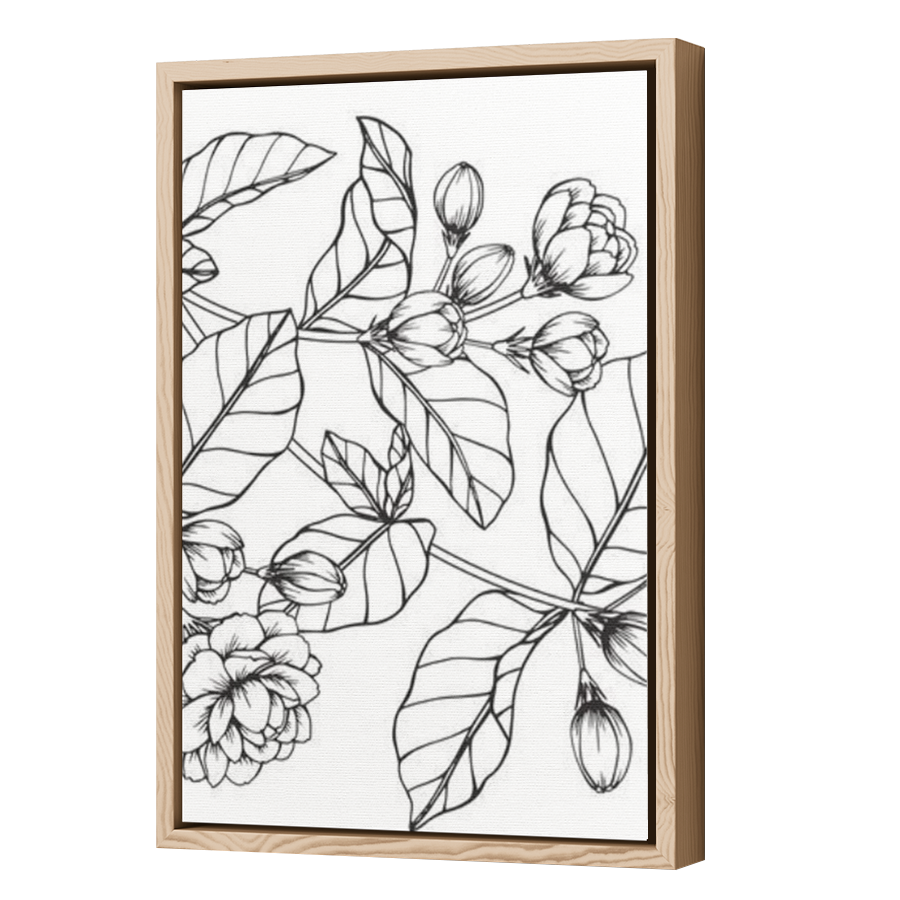 Thumbnail for Canvas - Wood Grain Floating Frame
