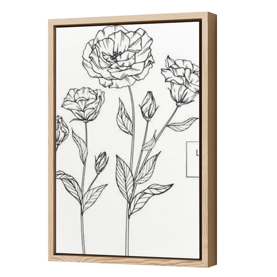 Thumbnail for Canvas - Wood Grain Floating Frame